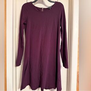 Express Purple Long Sleeve Dress